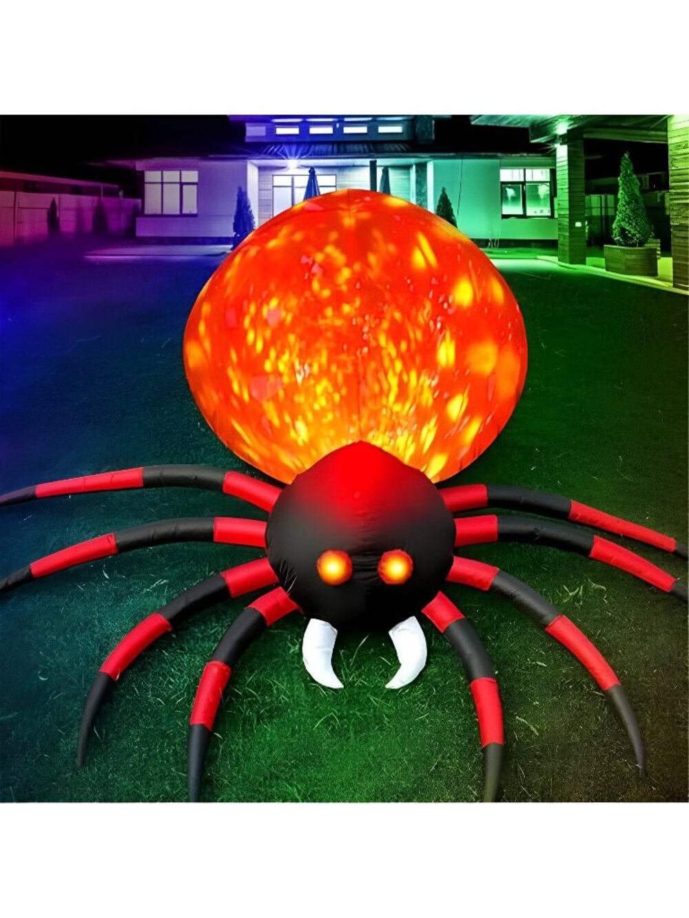 10FT Halloween Inflatables Spider Outdoor Decoration for Yard, Giant Blow Up